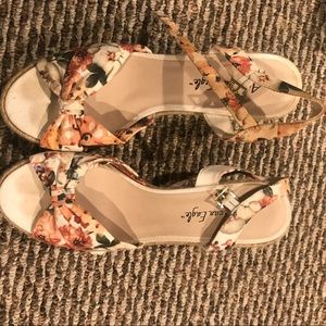 American eagle floral wedges